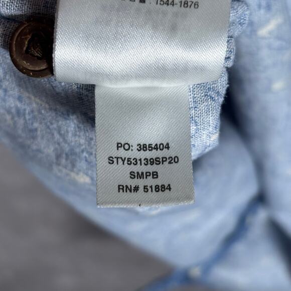 Patagonia Short Sleeve Button Down Shirt Blue Pattern Men’s Large - Picture 6 of 7